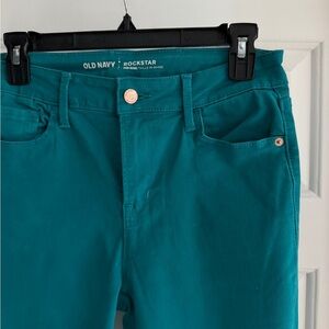 Old Navy Vibrant Teal Rockstar Jeans